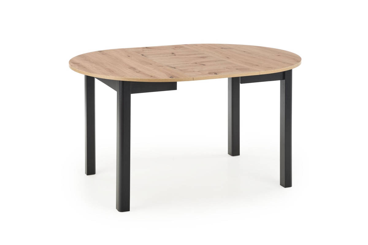 RINGO bővíthető étkezőasztal, kerek, szín: artisan tölgy/fekete - Image 6