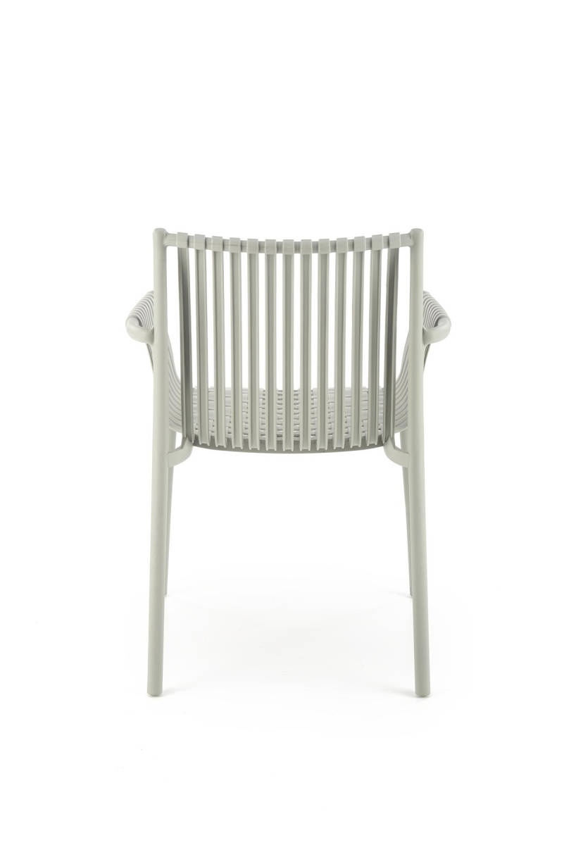 K492 rakásolható kültéri szék, szín: szürke - Image 2