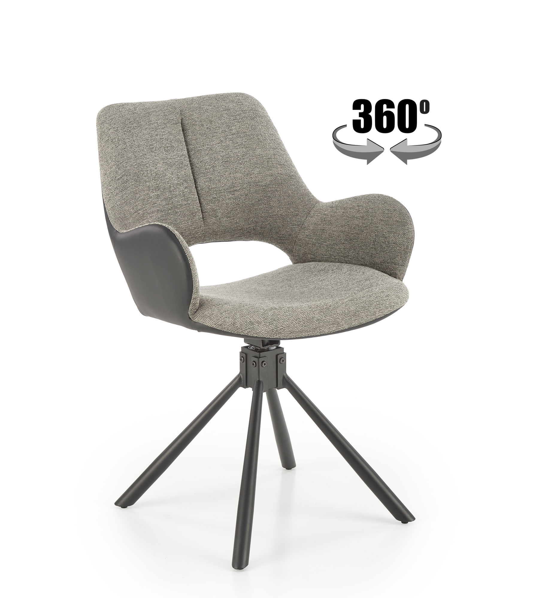K494 forgatható szék, szín: szürke/fekete