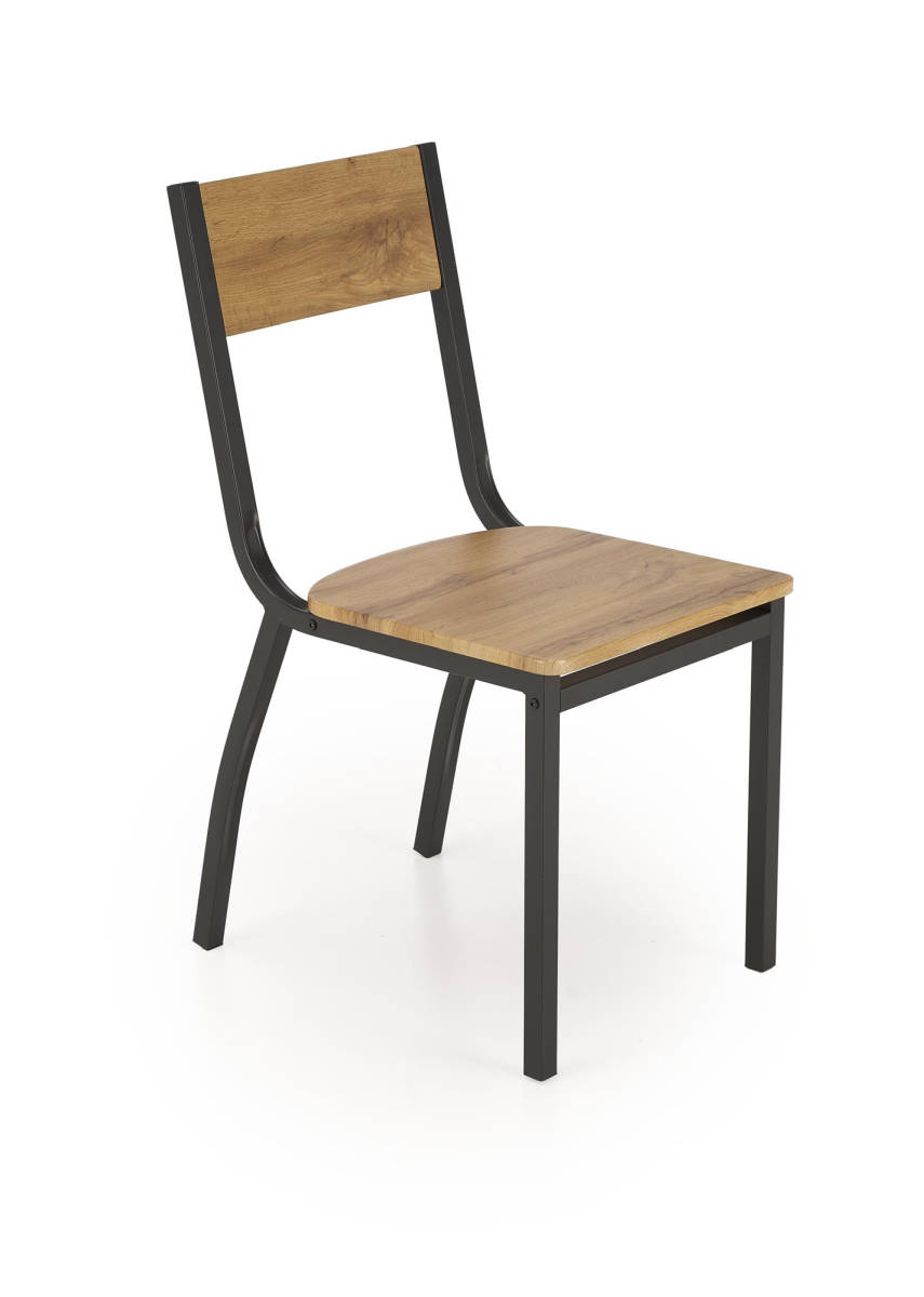 MILTON garnitúra (asztal + 4 szék), téglalap alakú, szín: természetes/fekete - Image 11