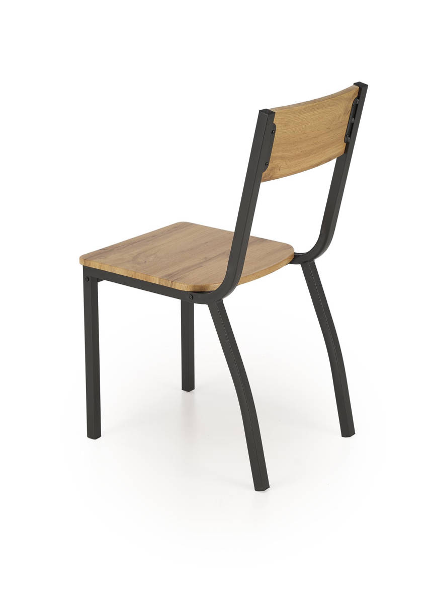 MILTON garnitúra (asztal + 4 szék), téglalap alakú, szín: természetes/fekete - Image 12