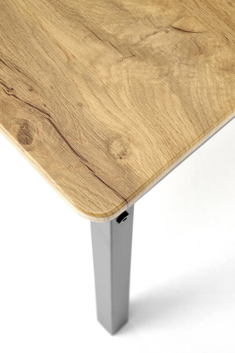 MILTON garnitúra (asztal + 4 szék), téglalap alakú, szín: természetes/fekete - Image 15